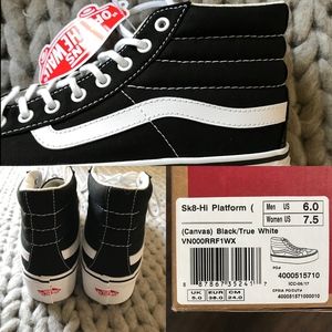 vans sk8 hi platform black canvas vans sk8 hi platform black canvas